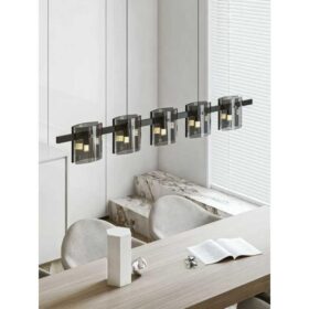 Lustra Modern Black Glass G9 X 5 D1200mm