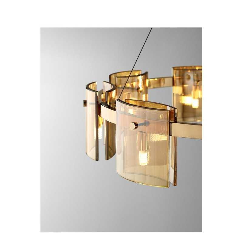 Alternative view of Lustra Modern Amber Glass G9 X 6 D600X1000mm