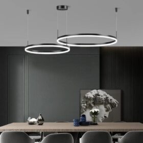 Lustra LED Ring Black 2 40+60 BK , Telecomanda