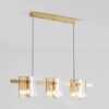 Lustra Modern Amber Glass G9 X3 D750mm