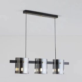 Lustra Modern Black Glass G9 X3 D750mm