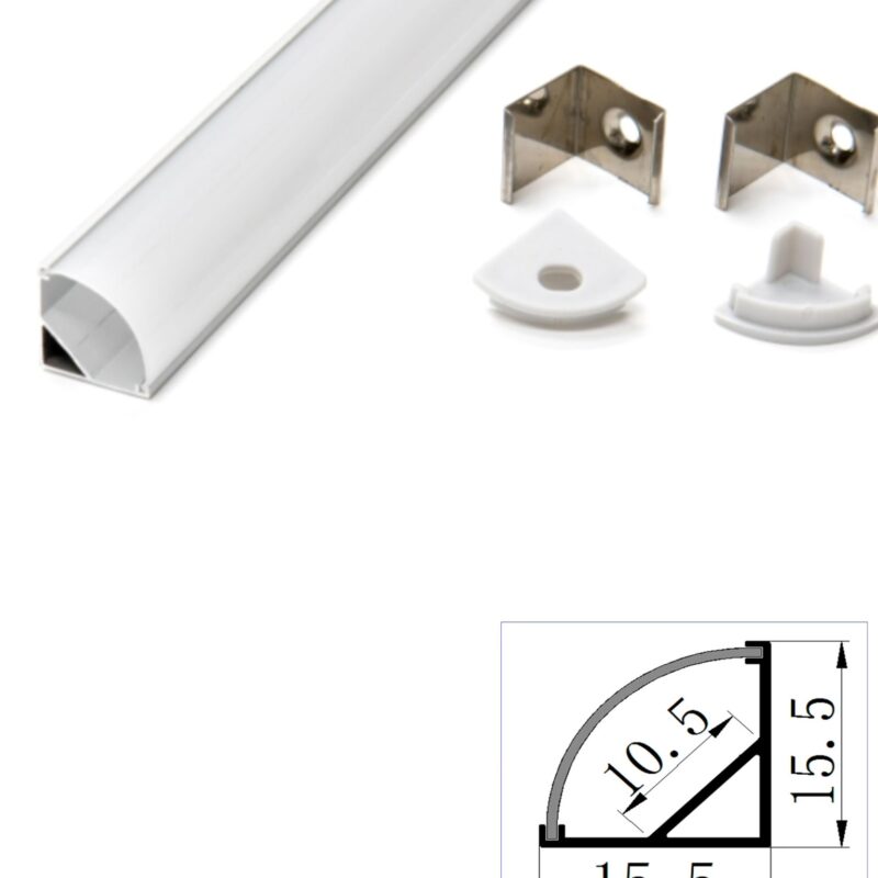 Profil LED de Colt Aluminiu 2m 1616B