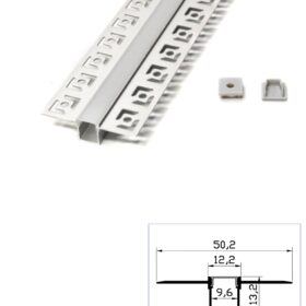 Profil LED Incastrat 304 Aluminiu 2m