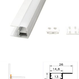 Profil LED Dublu 507 Aluminiu 2m