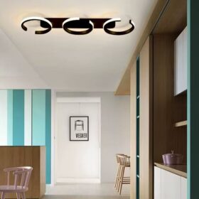 Plafoniera 3 Semi Ring Negru cu Telecomanda ,3 Tipuri lumina, Intensitate reglabila