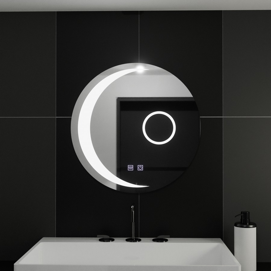 Oglinda LED OLLIE Rotunda, 60cm, Sistem Dezaburire, Dimabila - imagine 4