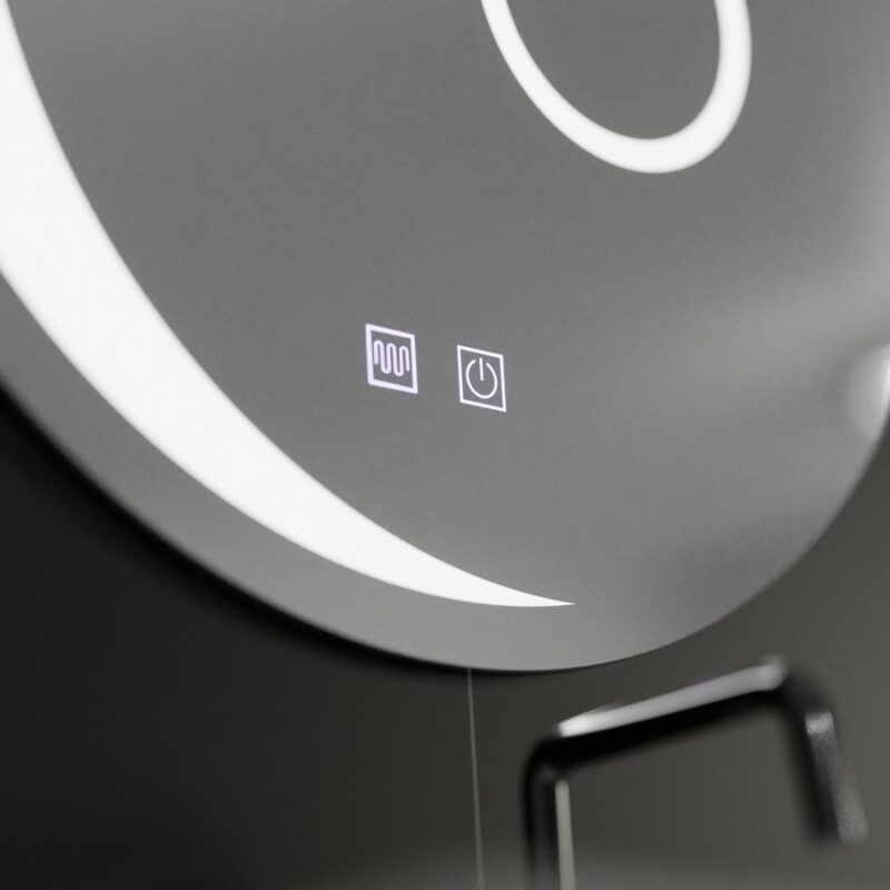 Alternative view of Oglinda LED OLLIE Rotunda, 60cm, Sistem Dezaburire, Dimabila