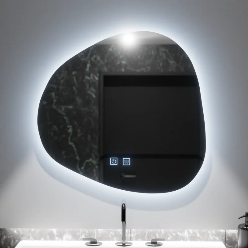 Oglinda Led Diny Touch 60x60cm, Sistem Dezaburire, Dimabila