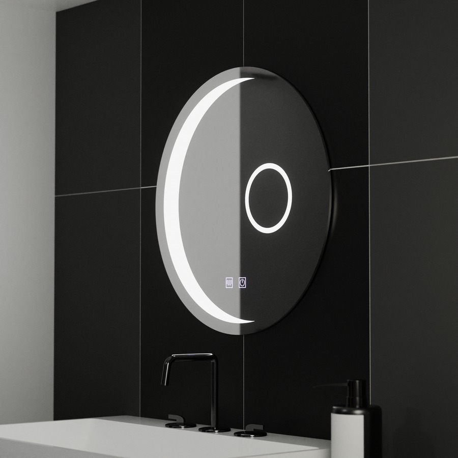 Oglinda LED OLLIE Rotunda, 60cm, Sistem Dezaburire, Dimabila - imagine 3