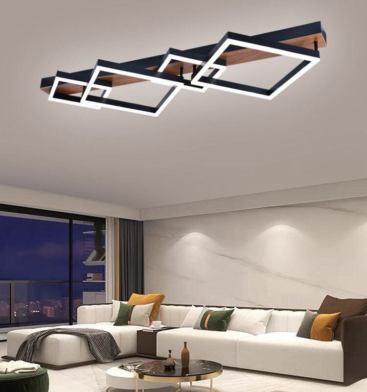 Plafoniera 4 Square cu Telecomanda 3 tipuri lumina