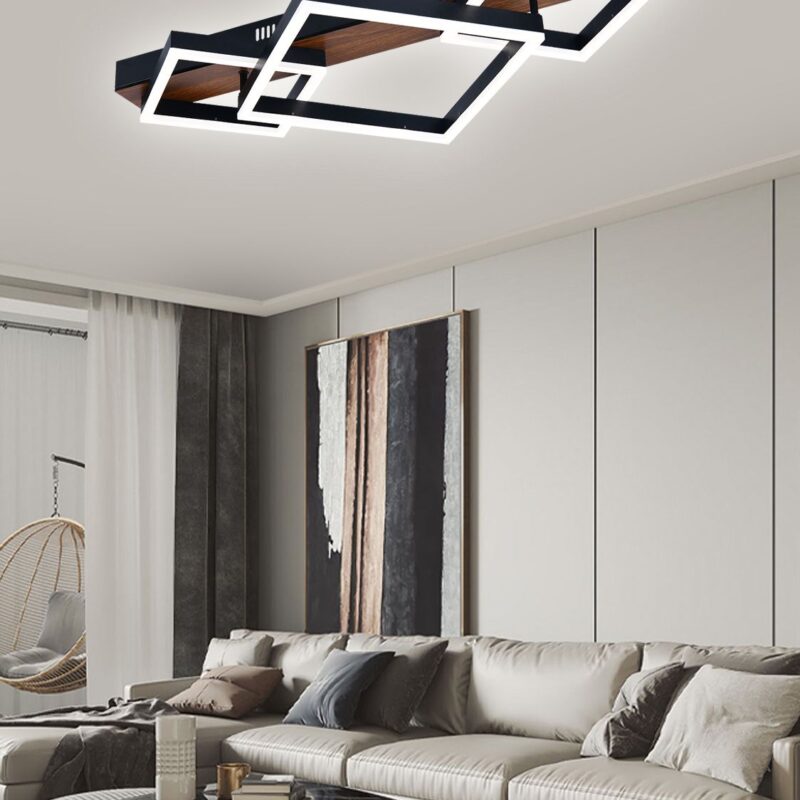 Plafoniera 3 Square cu Telecomanda 3 tipuri lumina