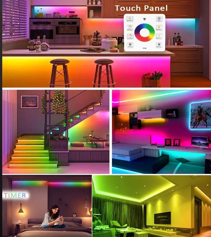 Alternative view of KIT Banda LED Digitala, RGB, 10m, 14.4W/M, 24V, Transformator 200W, Controler