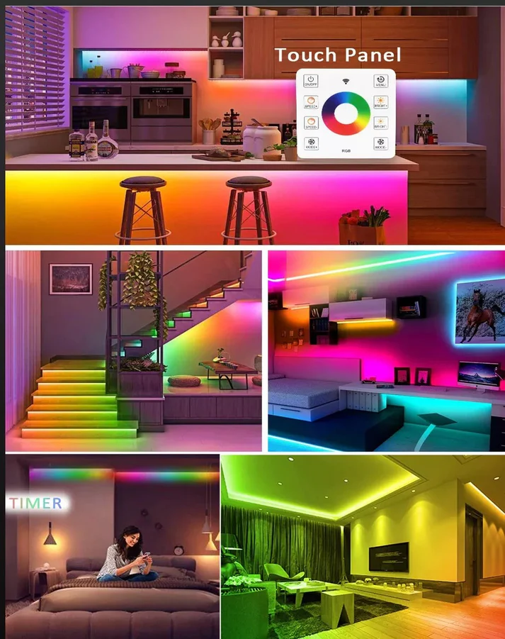 KIT Banda LED Digitala, RGB, 10m, 14.4W/M, 24V, Transformator 200W, Controler - imagine 2