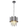 Candelabru Belle Cristal,3X E27,300mm, Argintiu