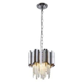 Candelabru Belle Cristal,3X E27,300mm, Argintiu