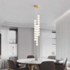 Lustra Ring 27 Pearls , 3 tipuri de lumina,D430×H1200mm