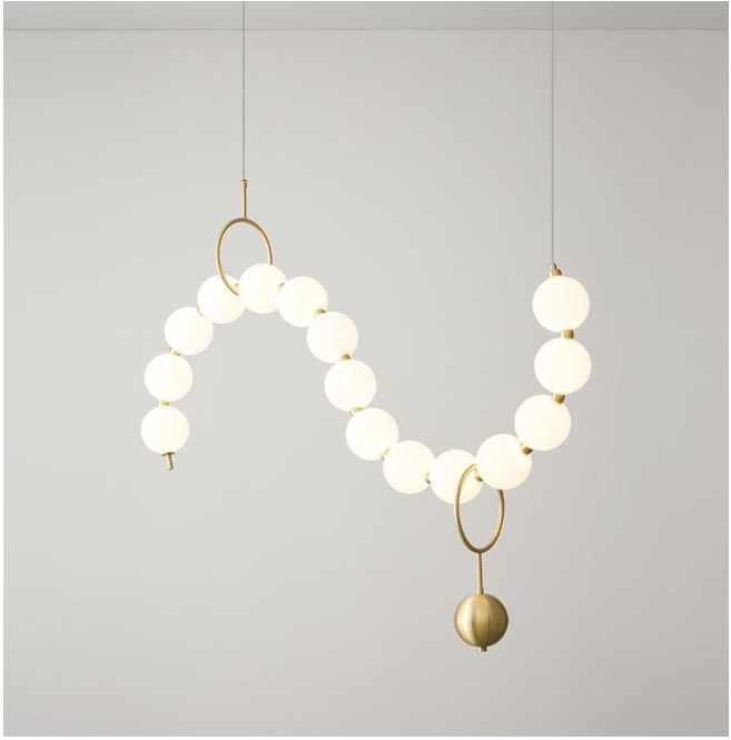 Lustra Ring 15 Pearls cu Telecomanda, 3 tipuri de lumina, 1100×H1300mm