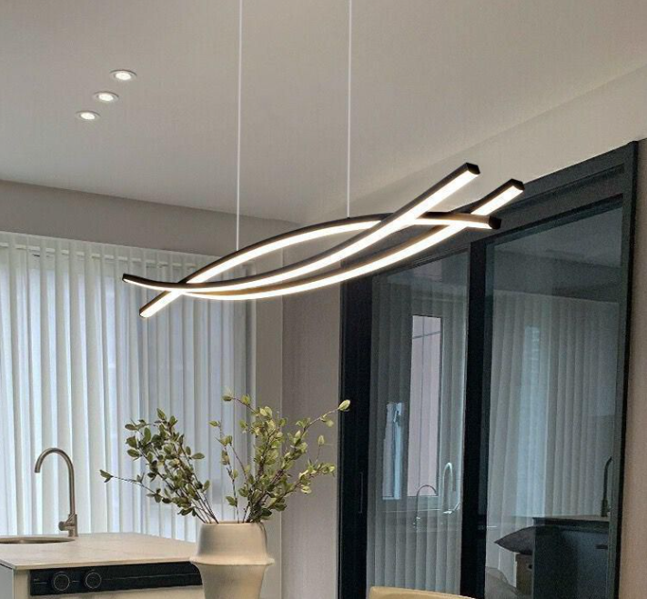 Lustra LED Trinity cu Telecomanda, 3 Tipuri de lumina, Neagra