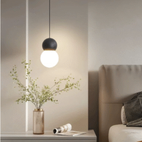 Pendul Bubble Alb/Negru D120×H1200mm