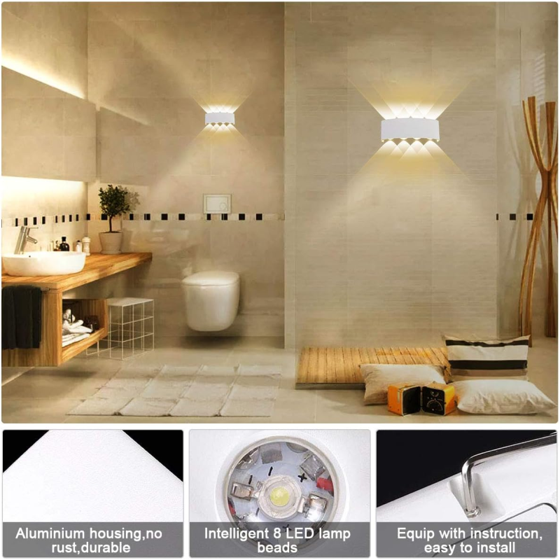 APLICA LED EXTERIOR ALBA LUMINA CALDA 8W - imagine 4