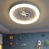 Lustra LED ROCKET , D 49cm,3 Tipuri de lumina, Alb/ Albastru