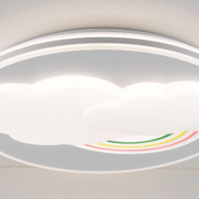 Plafoniera Rainbow Alb D400×H70mm 3 Tipuri de lumina