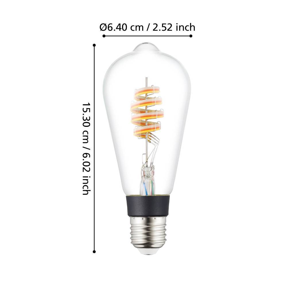 Bec LED E27 ST64 4.9W 3000K 110272 - imagine 2