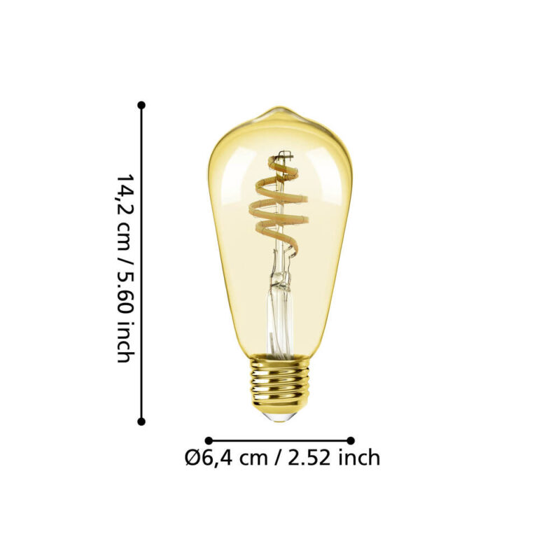 Alternative view of Bec LED E27 ST64 7W 2200K-6500K 110389