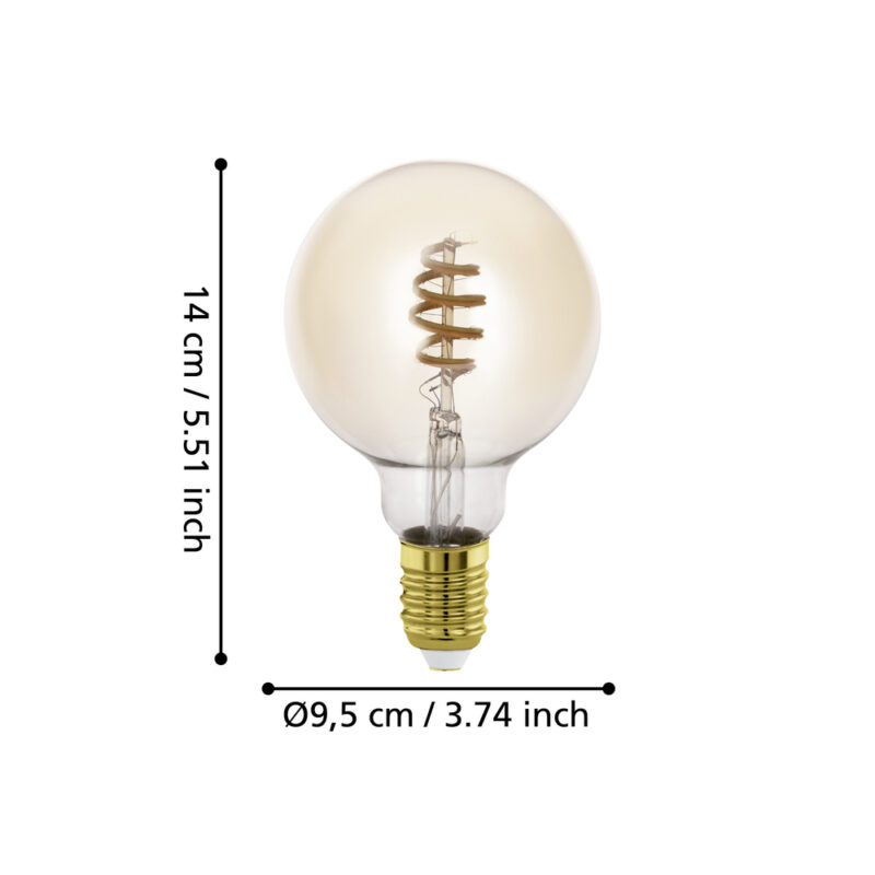 Alternative view of Bec LED E27 G95 7W 2200K-6500K 110392