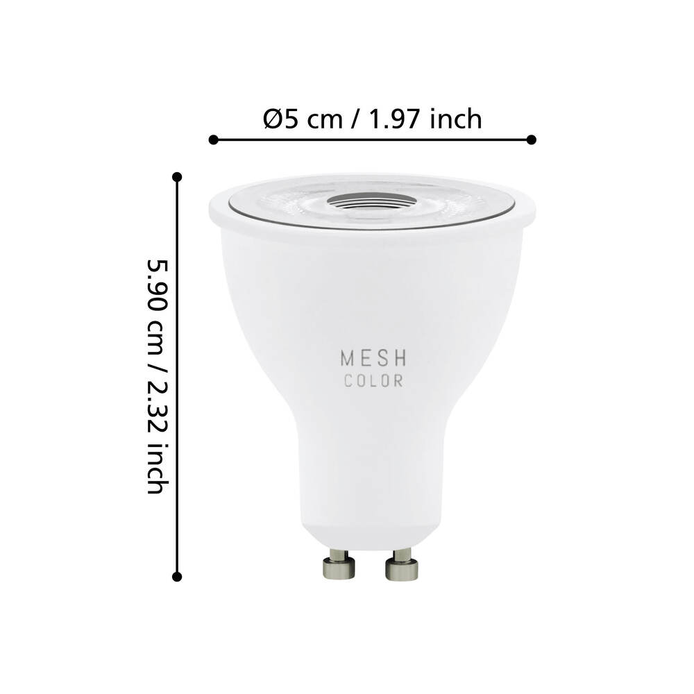 SET 3 becuri LED GU10 4.9W + telecomandă 110398 - imagine 3