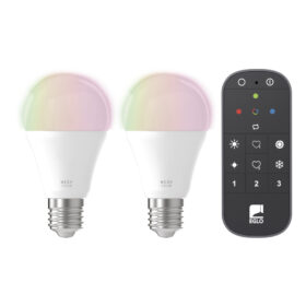 Set 2 becuri LED E27 A60 11W + telecomandă 110399