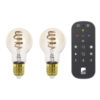 Set 2 becuri LED E27 A60 7W + telecomandă 110401