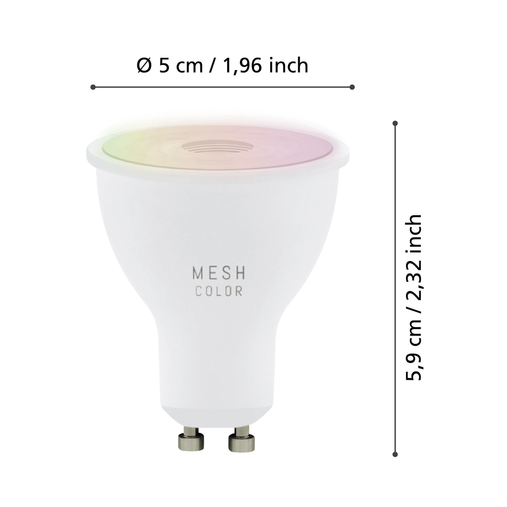 Set 3 becuri LED GU10 4.9W + telecomandă 110417 - imagine 3