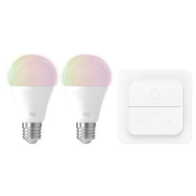 Set 2 becuri LED E27 A60 11W + telecomandă 110418
