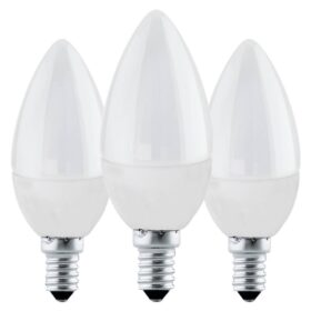 Set 3 becuri LED E14 C37 3X4.9W 3000K 113113