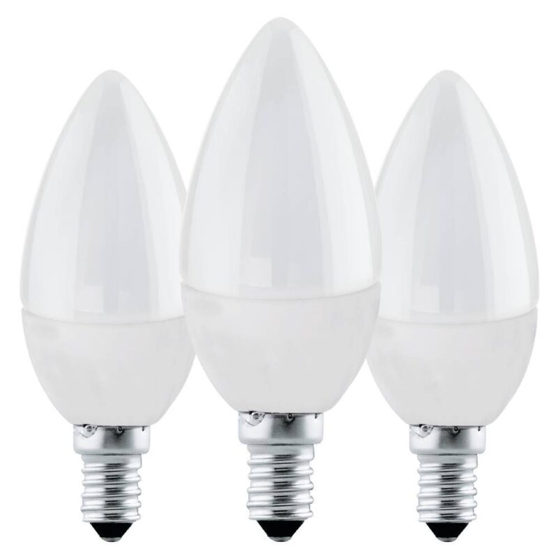 Set 3 becuri LED E14 C37 3X4.9W 3000K 113113
