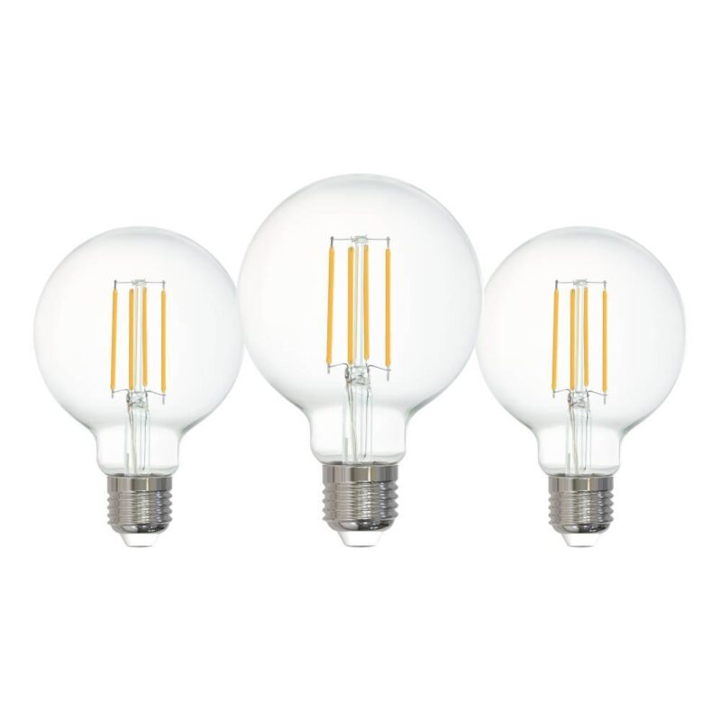 Set 3 becuri LED E27 G80 3X4W 2700K 11351