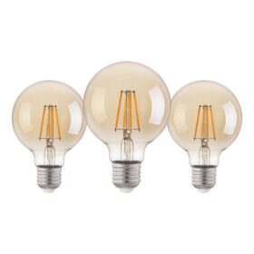 Set 3 becuri LED E27 G80 3X4W 2200K 11354