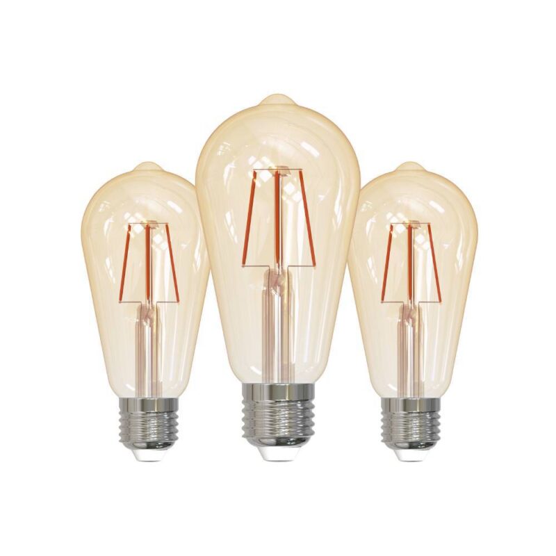Set 3 becuri LED E27 ST64 3X4W 2200K 117529