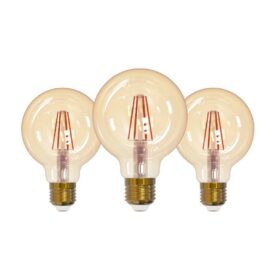Set 3 becuri LED E27 G80 3X4W 2200K 117531