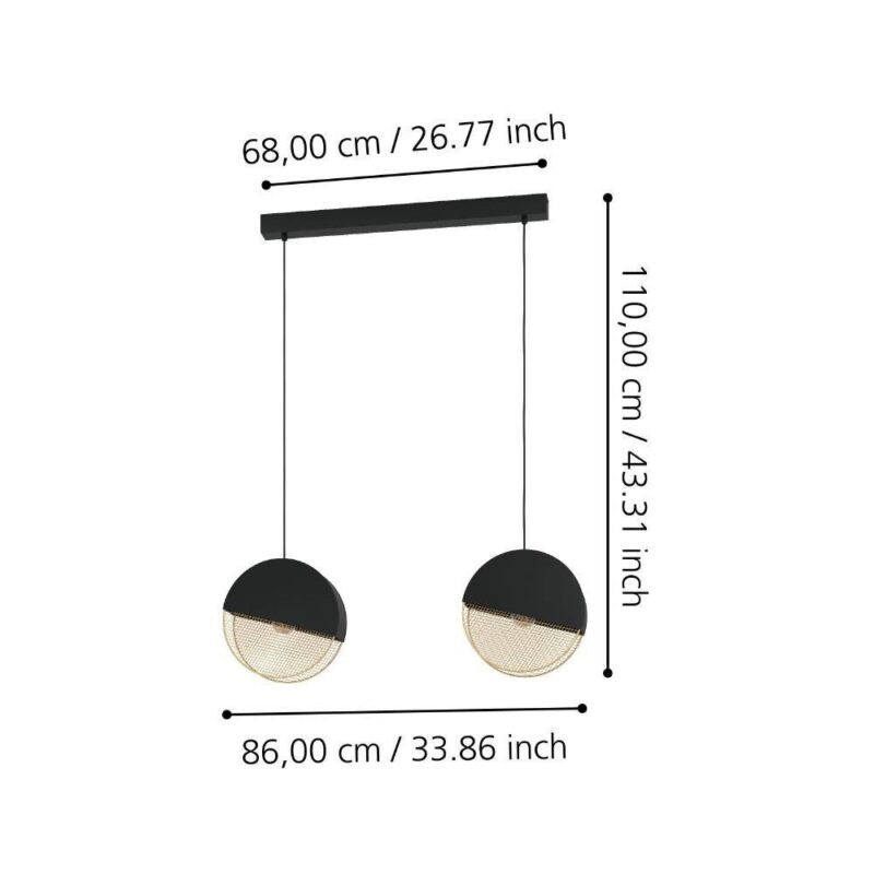 Alternative view of Lustră MUMBLES 2XE27 IP20 43812