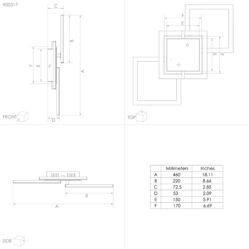 Alternative view of Plafonieră PARANDAY-Z LED 32.4W IP20 900317