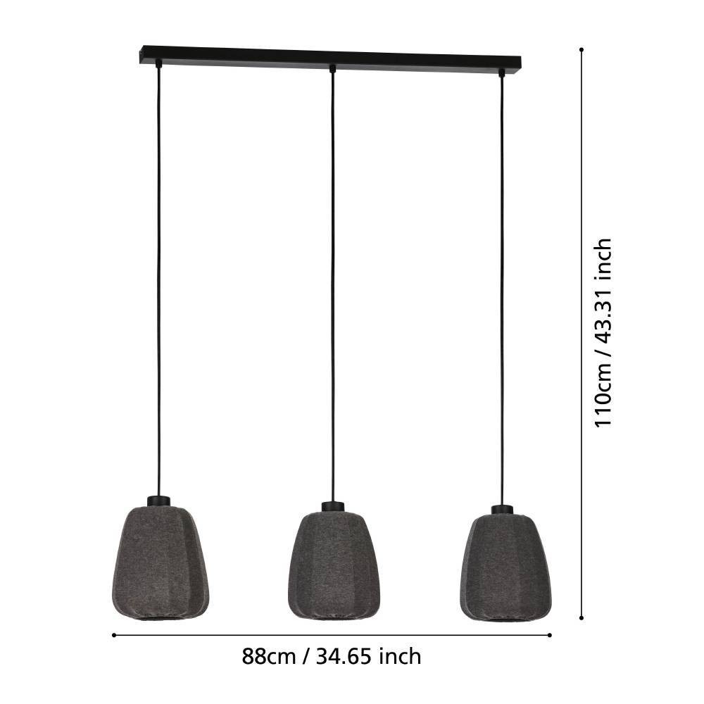 Lustră BARLASTON 3XE27 IP20 43962 - imagine 4