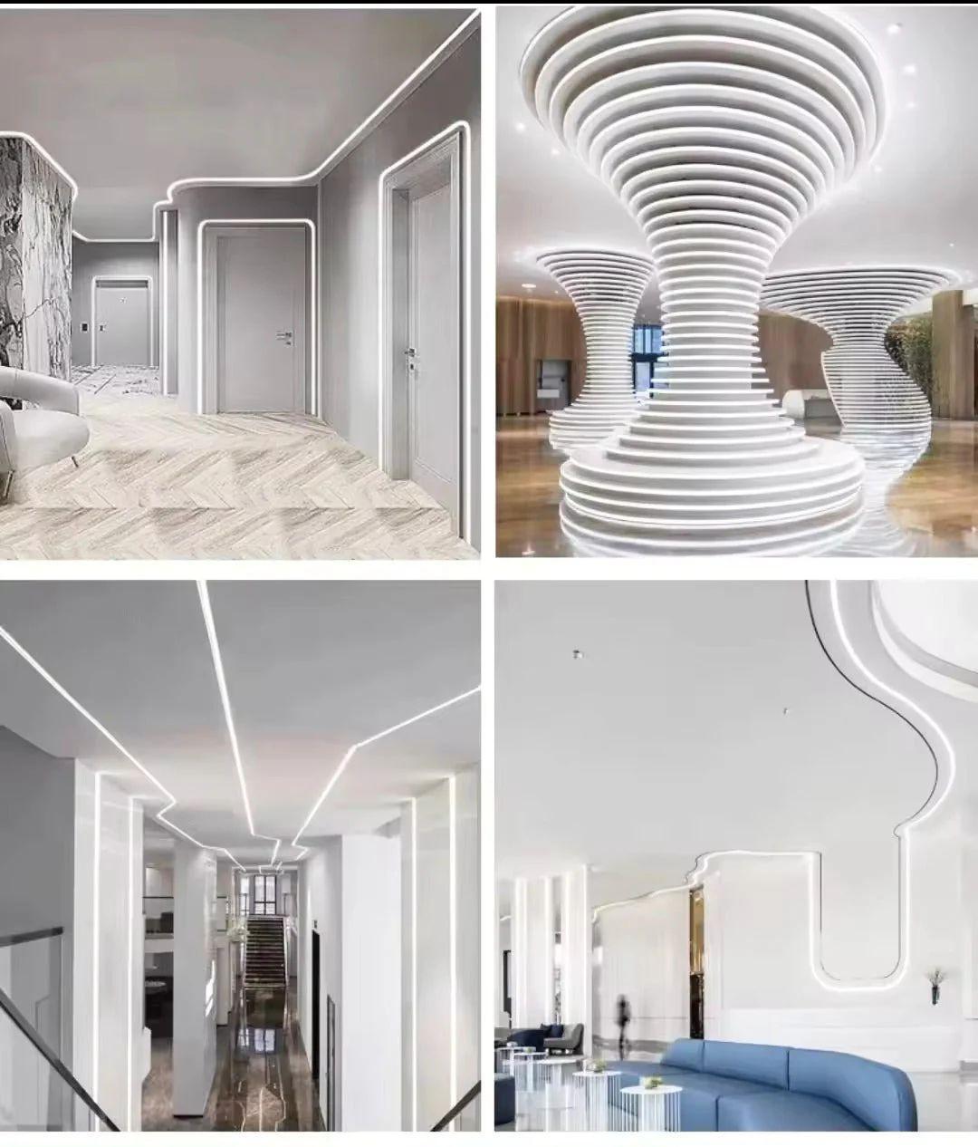 Profil Led Incastrat Flexibil din Aluminiu 2m - imagine 2