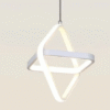 Lustra Led Inter 2 Patrate , 3 Tipuri de lumina, Alba