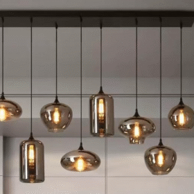 Lustra Maro Sticla Smoked ,8X E27, D1400×370×800mm