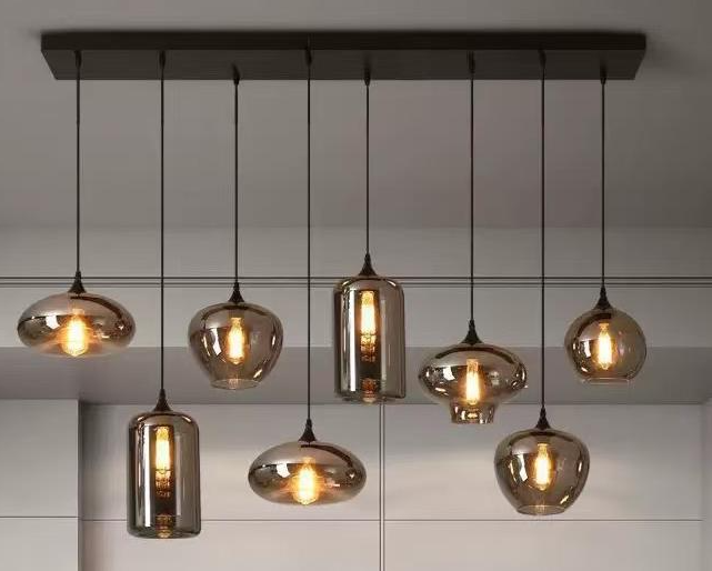 Lustra Maro Sticla Smoked ,8X E27, D1400×370×800mm
