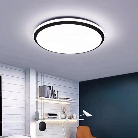 Plafoniera de exterior LED IP65 3CCT 3000lm, 300x55mm, IP65, Neagra - imagine 7