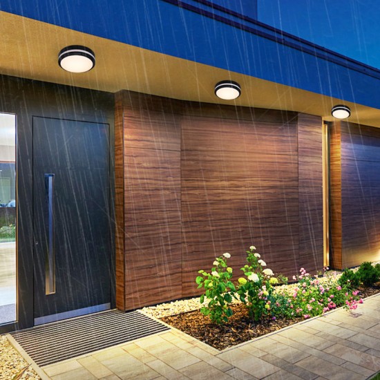 Alternative view of Plafoniera de exterior LED IP65 3CCT 3000lm, 300x55mm, IP65, Neagra