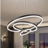 Lustra LED Ring 3 Neagra, cu Telecomanda,3 Tipuri de lumina, 600mm